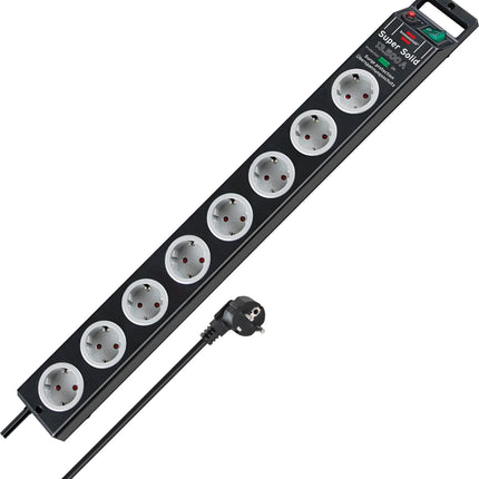 Brennenstuhl Premium-Line 6-suunaline pikendusjuhe ülepingekaitsega kuni 26 000 A ja Super-Solid 8-suunaline pikendusjuhe ülepingekaitsega