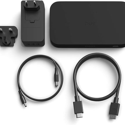 Philips Hue Play HDMI sünkroonimiskast, nutikas lisatarvik teleri LED-taustvalgustuseks, sujuv valguse sünkroniseerimine kodukino või mängude jaoks Dolby Visioni, 4K ja ruumilise valgustusega