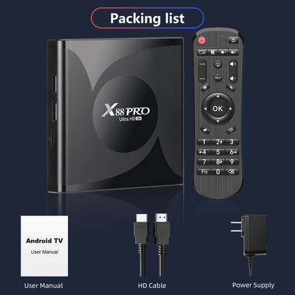 Android 13.0 telekast, Android TV Box RK3528 neljatuumaline Cortex-A53 GPU Mali-450 2GB RAM 16GB ROM, tugi 8K UHD kahesageduslik 2.4G/5G WiFi 6 Bluetooth 5.0 USB 2.0/3.0, Android TV Box koos