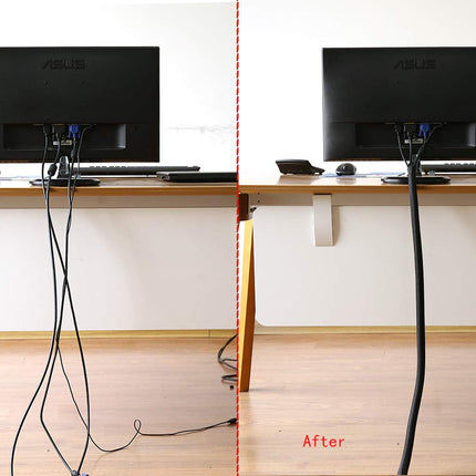 Alex Tech 13mm-7.7m self-closing cable sleeving woven cable sheath cable protector cuttable black for TV computer home theater automotive cables at home and in the office