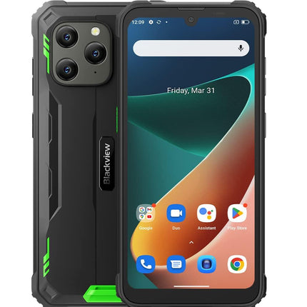 Blackview lepinguta õues kasutatav nutitelefon BV5300 PRO, ArcSoft® 13MP+8MP, 7GB+64GB (1TB laiendus), 3 kaardipesa, Android 12 DUAL SIM IP68 veekindel nutitelefon, 6.1'' HD+, 6580mAh aku, roheline