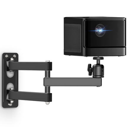 Jubori kokkupandav projektori seinakinnitus, reguleeritav projektori kinnitus 360° pööratav, lakke kinnitatav projektori kinnitus, metallist projektori alus 1/4 keermega kodukino, mängutoa, kontori jaoks