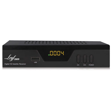 Leyf 2809 digitaalne satelliitvastuvõtja (HDTV, DVB-S/S2, HDMI, SCART, 2X USB 2.0, Full HD 1080p) [Astra Hotbird Türksati jaoks eelprogrammeeritud]
