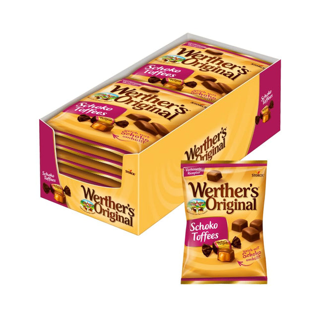 Werther's Original Chocolate Toffees – 12 x 180g – Caramel toffees covered with milk chocolate (30%)