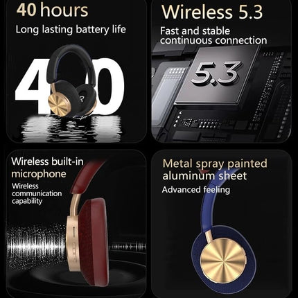 Next Destination Premium Bluetooth juhtmevabad kõrvaklapid Diadema (kõrvaümbritsevad), mürasummutus, juhtmevabad 40-tunnise akuga, bassivõimendi, kerged ja mugavad peakomplektid, iPhone'ile/Androidile, roheline