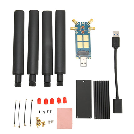 Topiky 5G DONGLE laiendusplaat, 5G dongliplaat, 4 antenni, alumiiniumisulam, ABS, USB3.1 - M.2 võtme B kaart 5G mooduli, sülearvuti, interneti jaoks