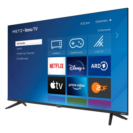 METZ Blue Roku TV, FHD nutiteler, 40 tolli, 100 cm, kolmekordse tuuneriga teler, WiFi-ga teler, HDMI, 40MTD3011Z