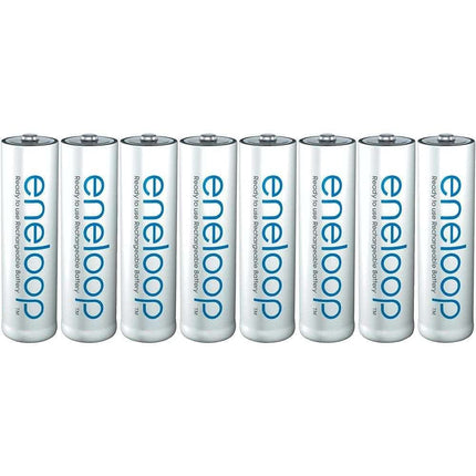 Panasonic eneloop, Ready-to-Use Ni-MH battery, AA Mignon, 8-pack, min. 2000 mAh, 2100 charging cycles, high performance and low self-discharge, rechargeable batteries