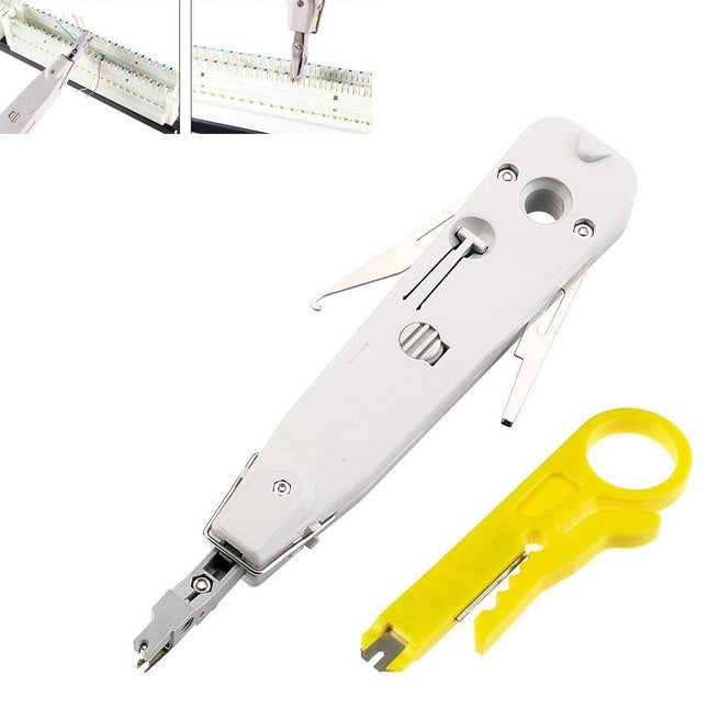 Punch Down Tool, sisestustööriist, professionaalne tööriist telefonipistikute, RJ45 RJ11 CAT5e Cat6 tüüpi IDC võrgupistikupesade, paigalduskaabli, plaasterpaneeli, võrgujuhtmestiku, isolatsiooni nihutamise klemmide jaoks