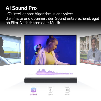 LG DS75Q 3.1.2 heliriba (380W) juhtmevaba subwooferiga ja MERIDIAN tehnoloogiaga (Dolby Atmos, HDMI, Bluetooth), tume hõbedane teras