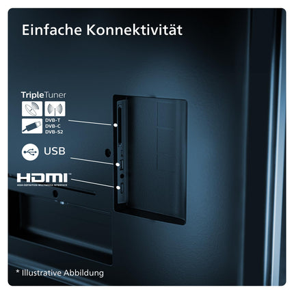 Philips 32PHS6009 HD LED nutiteler - 32-tolline ekraan pikslipõhise HD Titan OS platvormi ja Dolby Digitaliga - töötab Alexa ja Google Assistantiga - matt must