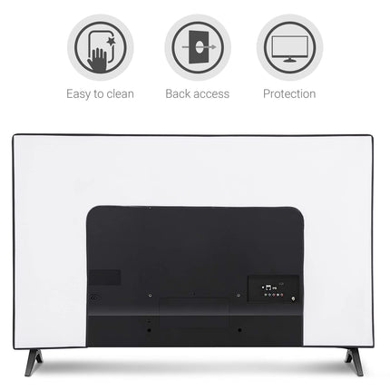 kwmobile 55" TV Cover - Indoor TV Screen Protector Cover - TV Screen Dust Cover - Dandelion Love Black White