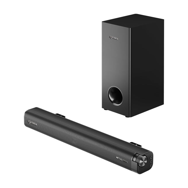 LEADSIGN Dolby Atmose heliriba teleritele, juhtmega subwoofer, 3D ruumilise heli süsteem, 2.1-kanaliline kodukino teleri kõlar, 120 W heliriba 4 ekvalaiseri režiimiga