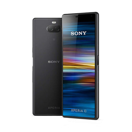 Sony Xperia 10 nutitelefon (15,24 cm (6 tolli) 21:9 Full HD+ ekraan, 64 GB salvestusruum, kaks SIM-kaarti, jagatud ekraan, Android 9) must