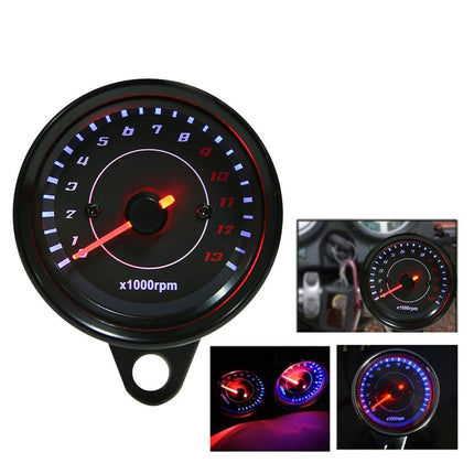 Electronic Tachometer, DC 12V Universal Motorcycle LED Backlight Tachometer Electronic Tachometer