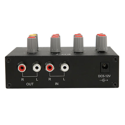 7-Band Sound Equalizer, 7-Band Car Sound Equalizer with 3.5mm Input, Supports 4-Pin Plug, 12dB High Bass Adjustment, Two-Channel Digital Equalizer