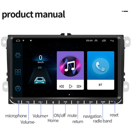 GOFORJUMP 2 DIN Android 9-tolline GPS-navigatsiooniga autostereo raadio-meediapleier Bora Golfi, VW Polo, Volkswageni, Passat B6 B7 Tourani jaoks koos tahavaatekaameraga