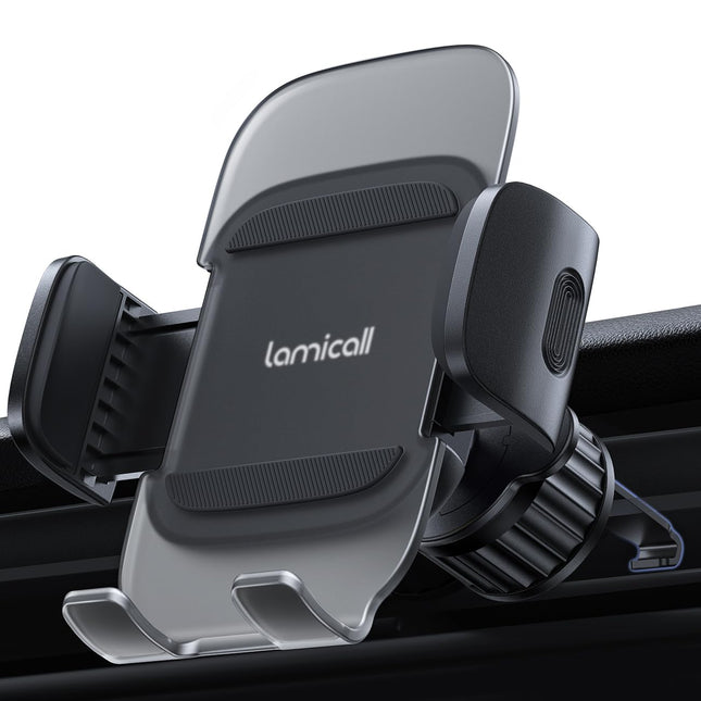 Lamicall autotelefoni hoidik, mobiiltelefoni autokinnitus - [2025 vedruklamber] universaalne õhuavaga telefonihoidik autosse, 360-kraadine õhuavaga autokinnitus iPhone 16/15/14/13/12 Pro Max Plus, Samsung 4-7-tollise nutitelefoni jaoks