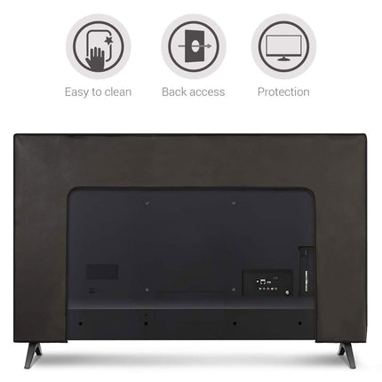 kwmobile 65" TV Cover - Indoor TV Screen Protector Cover - TV Screen Dust Cover - Dark Grey
