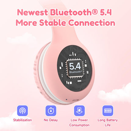 EarFun Bluetooth kõrvaklapid lastele [2 tk pakis], 85/94dB helitugevuse reguleerimine, HiFi heli, HD mikrofon, 40 tundi aku kestvust, kokkupandavad, reguleeritavad, juhtmevabad kõrvaklapid kooli/reisimiseks/arvuti jaoks, jagamisjaoturiga