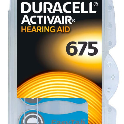 Duracelli kuuldeaparaatide patareid, suurus 675, 60 patareid