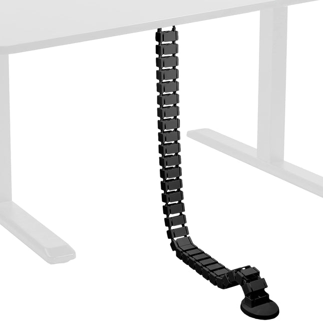 VIVO Vertebrae Cable Management Kit, Height-Adjustable Desk Quad Input Cable Organizer, Black, DESK-AC01C