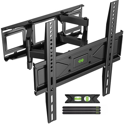 USX-MOUNT pööratav ja kallutatav teleri seinakinnitus 32–70-tollistele LED-, OLED- ja plasmateleritele, universaalne teleri seinakinnitus ülitugeva topeltharuga, teleri kinnitus max VESA 400x400 mm kuni 45 kg