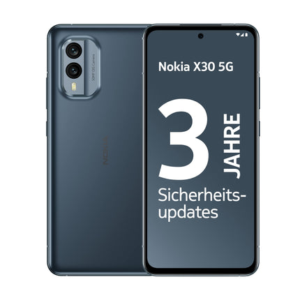 Nokia X30 5G 6,43-tolline nutitelefon AMOLED PureDisplay'ga, FHD+, 6/128 GB, Gorilla Glass Victus klaasiga, 3-aastase garantiiga, 50 MP PureView OIS-kaameraga, ülikiire 33W laadimisega - sinine 6 GB/128 GB