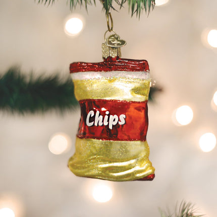 Old World Christmas Bag of Fries Glass Blown Ornaments for the Christmas Tree