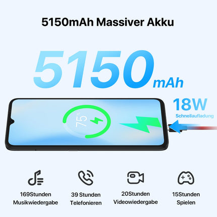 UMIDIGI F3S Androidi nutitelefon ilma lepinguta, 6 GB + 128 GB mobiiltelefon ilma lepinguta, 6,7-tolline telefon, 48 MP kolmekordne kaamera, 5150 mAh aku Android 11 nutikas mobiiltelefon sõrmejäljelugeja/oktatuumaline/4G LTE/OTG