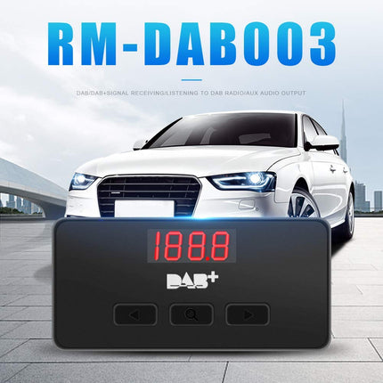 EZoneTronics väline DAB/DAB+ adapter autoraadiole, digitaalraadio vastuvõtja + AUX-kaabel DAB-antenniga, FM-saatja tuuner universaalsele ja Android-autoraadiole