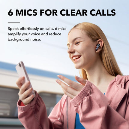 Soundcore by Anker Liberty 4 NC Bluetooth mürasummutavad kõrvaklapid, 98,5% mürasummutus, adaptiivne mürasummutus kõrvadele ja ruumiline heli, kõrglahutusega heli, 50H taasesitus (must)