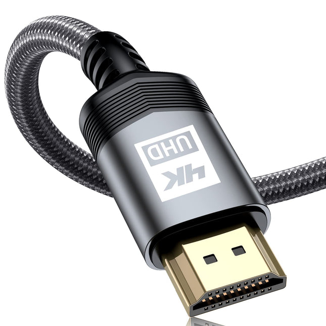 Sweguard 4K HDMI-kaabel 10 meetrit, HDMI 2.0 - HDMI-kaabel 4K@60Hz 18Gbps nailonist punutud kaabel, kullatud pistikud Etherneti/heli tagasikanaliga, ühilduv video 4K UHD 2160p, HD 1080p, Xbox PS4 (HALL)