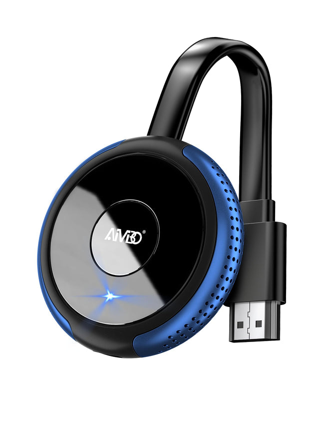 AIMIBO 4K 5G juhtmevaba kuvari adapter – tõeliselt ühenda ja mängi filme, saateid ja otseülekandeid nutitelefonist, sülearvutist monitori/projektorisse, ühildub iOS*OS, Android, Windows, Mac OS, Airplay, DLNA ja Miracastiga.