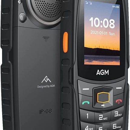 AGM õuemobiiltelefon, M6 seeniormobiiltelefon 4G, kahe SIM-kaardiga, suure fondi ja suurte nuppudega vastupidav telefon, 2,4-tolline ekraan, 48 MB + 128 MB, 2500 mAh aku