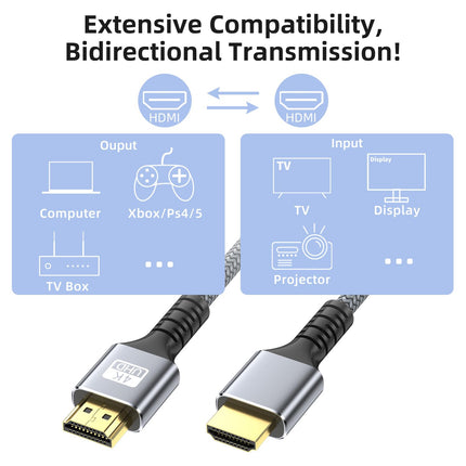 looyotul 4k HDMI-kaabel 20m ülikiire HDMI 2.0 kaabel 4K@60HZ 3D ARC kullatud pistik Etherneti audio-video tagasivoolu HDMI-kaabel UHD teleri, monitori, sülearvuti Xbox PS4/PS5 jne jaoks (hõbedane)