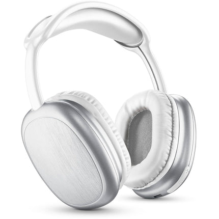 Music Sound | Bluetooth Headphones MAXI2 | On-ear Bluetooth 5.0 headphones - Playtime 22h - Charging 1.5h - Integrated microphone - Controls on the pavilion and adjustable headband, white color