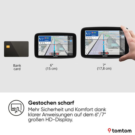 TomTom Truck Navi GO Expert Plus (7-inch display, route guidance and POIs for large vehicles, TomTom Traffic included, world maps, real-time restriction alerts) - New software