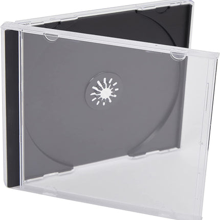 Vision Media 100 x üksik-CD ümbris musta sisestusega - 10,4 mm selg