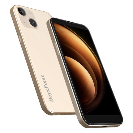 HeyxFome H3 Mobile Phone Without Contract Android 10, 2GB+16GB/256GB SD, Quad Core 6.0 inch, 3000mAh Battery, 8MP+5MP Camera, 4G Dual SIM Smartphone Without Contract Cheap Simlock-Free, GPS, DE (Gold)