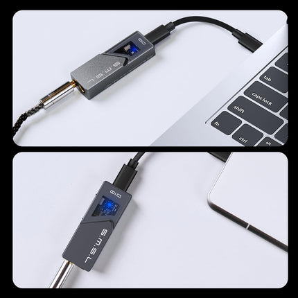 SMSL D10 kõrvaklapivõimendi, kaasaskantav USB DAC 3,5 mm ja 4,4 mm tasakaalustatud kahekordse pesaga, mini-audiovõimendi väljunditega, toetab 500 mW 16 Ω DSD256 PCM 32 bitti/384 kHz kõrglahutusega kõrvaklapivõimendit (must)