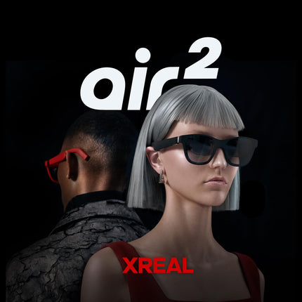 XREAL Air 2 AR-prillid, kantav ekraan kuni 330-tollise diagonaaliga ja terve päeva kestva 72 g kaaluga 120 Hz 1080P resolutsiooniga, ideaalne mängimiseks, voogedastuseks ja töötamiseks, parim alternatiiv telerile/projektorile/monitorile