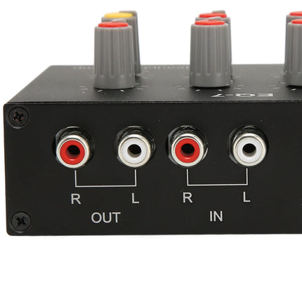 7 Band Car Audio Equalizer, 12 dB High Bass Adjustment, Two-Channel Digital Equalizer, Car Amplifier Equalizer with Output/Input, 3.5 mm Aux Input