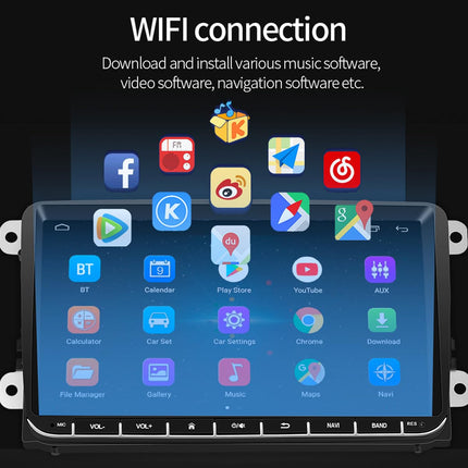 GOFORJUMP 2 DIN Android 9-tolline GPS-navigatsiooniga autostereo raadio-meediapleier Bora Golfi, VW Polo, Volkswageni, Passat B6 B7 Tourani jaoks koos tahavaatekaameraga