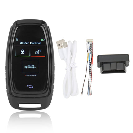 Auto kaugjuhtimispult LCD-nutivõti auto võtmeta sisenemise kaugjuhtimispult EN/CF920 must