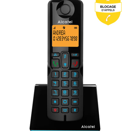 Alcatel S280 must ja sinine, käed-vabad, kõnepiirang, telefoniraamat 50 nime ja numbriga