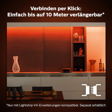 Philipsi Hue valge ja värvilise atmosfääriga Lightstrip Plus põhikomplekt V4 (2m + 1m), hämardatav LED-riba Hue valgustussüsteemile 16 miljoni värviga, nutikas valgustuse juhtimine hääle või rakenduse kaudu