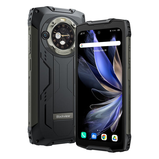 Blackview BV9300 PRO lepinguta õues kasutatav nutitelefon (100LM taskulamp), 16GB+256GB, 15080mAh aku, 6,7'' 120Hz 2.3K ekraan, 64MP kaamera, IP68 Android 13 veekindel nutitelefon, GPS NFC must
