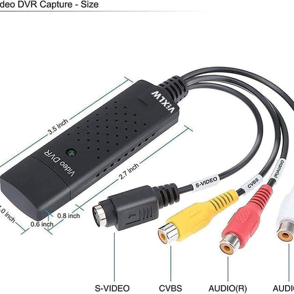 VHS-digitaalmuundur, USB 2.0 videokaart, vana VHS-videomaki, Mini DV Hi8 DVD-digitaalmuundur Macile/PC-le, RCA-USB-videomuundur, teleri kassettmängija, videokaamera, Windows Maciga ühilduv