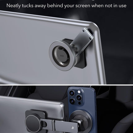 ESR autotelefonihoidik Magsafe autokinnituse, armatuurlaua ja Tesla puutetundliku ekraani jaoks. Magnetiline autotelefonihoidik iPhone 16/16e/15/14/13/12/Samsung/Android ja kõigile nutitelefonidele (2 metallrõngaga).